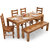 Shagun Arts - Gresham-Dama 6 Seater Dining Table Set(With Bench)
