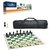 WE Games Complete Tournament Chess Set - Plastic Chess Pieces with Green Roll-up Chess Board and Travel Canvas Bag