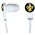 Graphics and More Fleur de Lis - Gold on Black Novelty In-Ear Headphones Earbuds - Non-Retail Packaging - White