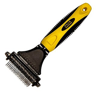 Buy Pet Republique Professional Dematting Comb Rake Dual Sided Mat Brush Splitter for Dogs Cats Rabbits Any Long Haired Online 2218 from ShopClues