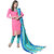 Trendz Apparels Pink Colored Banarasi Plain Dress Material (Unstitched)