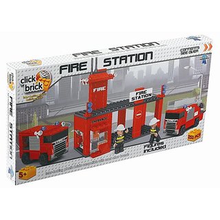 Buy Click Bricks Fire Station Set (257-Piece) Online @ ₹3543 from ShopClues