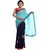Chhabra 555 Blue Georgette Printed Saree With Blouse