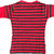 Lilsugar Girls Red Stripe Print T-Shirt
