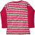 Lilsugar Girls Magenta Stripe Print T-Shirt