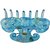 2 Pcs Large 3.9 Inches Plastic Claw Jaw Hair Clip (Blue)