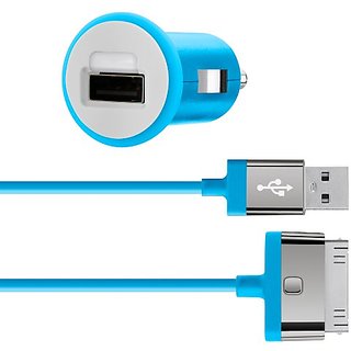 Buy Belkin Mixit Car Charger With 4 Foot 30 Pin Cable For Iphone 4