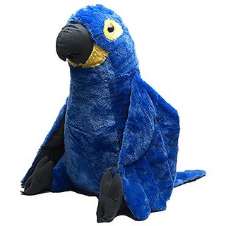 Hyacinth Macaw Stuffed Animal | Realistic Blue Parrot Plush Toy 8 Inches | Wild Republic Cuddlekins For Kids