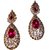 Fashionable Gold  pink Drop Earrings for women  girls by shrungarika (E-404)