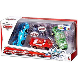 Buy Disney Pixar CARS Stunt Racers Exclusive 3 Pack Stunt Team Gift Pack The King McQueen Chick Hicks Online 8446 from ShopClues