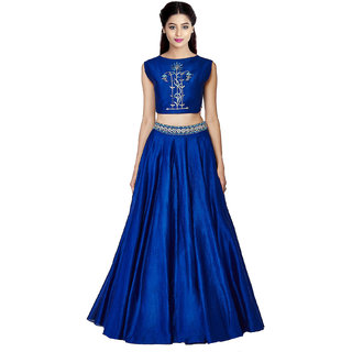 Buy New Royal Blue Designer Lahenga by Kmozi Online @ ₹2099 from ShopClues