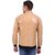 Nu Abc Graments Khaki PU Leather Jacket For Mens
