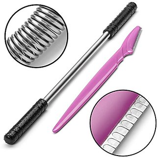 Best Facial Hair Remover Tool Free Eyebrow Razor For Women Stainless Steel Facial Hair Epilator Threading Stick