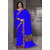 Sareeka Sarees Blue Georgette Embroidered Saree With Blouse