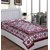 BajajDecor Marroon Abstract Cotton Single Bed Sheet (Diwan33)