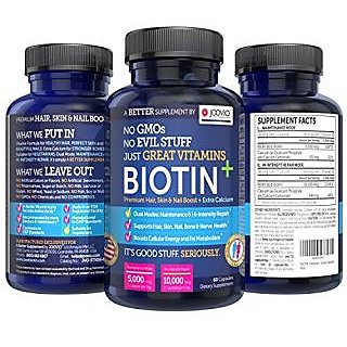 BIOTIN + Premium Hair, Skin & Nail Boost With Extra Cal