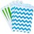 Outside the Box Papers Lime Green and Blue Chevron Treat Sacks 48 Pack 5.5 x 7.5 Lime Green, Blue, White