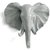 Herngee Elephant Head Single Wall Hook / Hanger Animal shaped Coat Hat Hook Heavy Duty, Rustic,Recycled, Decorative Gift