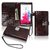 G3 Wallet Case, Glossy [ 9 Pockets ] for 6 ID / Credit Card 3 Cash Slots, Power Magnetic Clip With Wrist Strap For LG G3