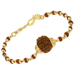 pix Rudraksha Bracelet For Ladies five mukhi gold plated rudraksha bracelet beautiful beads