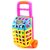 Happy Cooking Shopping Cart Childrens Kids Toy Food Play Set w/ Shopping Cart, Toy Stove, Utensils, Food (Colors May Var