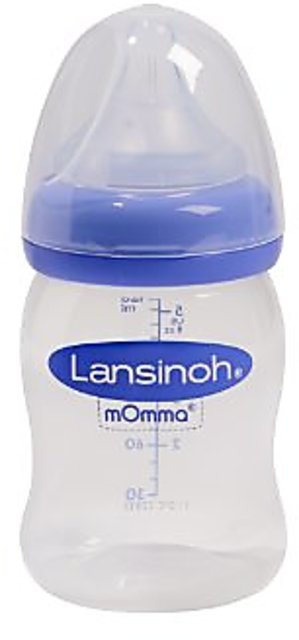  Lansinoh Momma Breastmilk Feeding Bottle with NaturalWave Slow  Flow Nipple, 5 Ounces : Baby