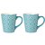 Now Designs Tile Mugs - Blue - Set Of 2