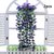 Coobl Artificial Silk Lily Bud Garland Plants Vine Flowers Floral Wedding Party Wall Home Decor Purple(2pcs) (blue)