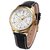 KS Leather Band Gold Case Automatic Mechanical 6 Hands Date Day Mens Watch KS094