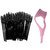 Disposable Eyelash Mascara Wands Brush Set - Black - FREE Mascara Shield Applicator Guard Guide Comb & Beauty eBook - Hi