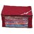 Kuber Industries Red 3 Layered Quilted Synthetic Multi Saree Cover (10-15 Sarees Capacity) Set Of 6 Pcs Scqr306