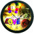 AE World Multi Colour Love Wall Clock (With Glass)