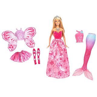 Barbie fairytale dress up doll sales