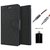 Wallet Flip case Cover For Sony Xperia L S36H  (BLACK) With Micro Otg Smart + Metal Aux Cable- 1 Meter(colour may vary)