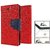 Wallet Flip case Cover For Sony Xperia M5 Dual  (RED) With Earphone(3.5mm Jack Champ Earphone)