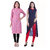 Chigy Whigy Pink And Blue Cotton Combo Of 2 Kurti