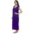 Arlopa Purple Satin Plain Night Gowns & Nighty