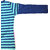 Lilsugar Girls Blue Stripe Print T-Shirt