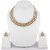 Jewels Capital Exclusive Golden Pearl Studded Necklace Set -d8