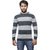 AMX Multicolor Striped Round Neck Long Sleeve Pullover For Men's