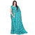 Aaradhya Fashion Sky Blue Crepe Printed Saree With Blouse
