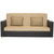 Scotty  Travis Aindrea Cream,Black Leatherette,Fabric (3+1+1) Seater Queen Size Sofa Set