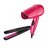 Philips HP8643/46 Ms Fresher Essential Hair Dryer and Hair Straightener (Pink/Black)