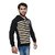 AMX Multicolor Striped Hooded Long Sleeve Pullover For Men's