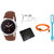 Dch Round Dial Brown Analog Watch Combos For Men-Ppc23