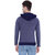Campus Sutra Blue Hooded Sweatshirt
