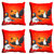 meSleep Red 3D Maskali Cushion Cover (20x20)
