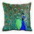 meSleep Green Beautiful Peacock Cushion Cover (20x20)