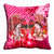 meSleep 3D Pink Radha Krishna Cushion Cover (12X12)