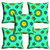 meSleep Green Floral Cushion Cover (18x18)